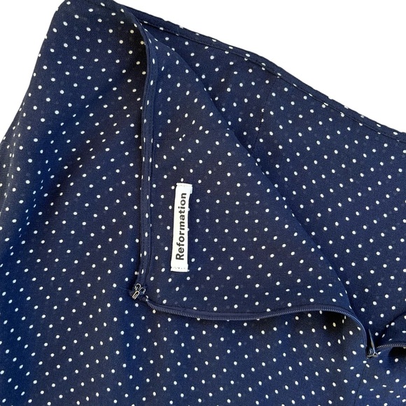 Reformation Polka Dot Skirt Sz 16 A-Line Cottagecore Academia Whimsigoth - Picture 6 of 16
